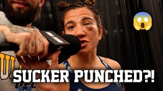 AILIN PEREZ WAS SUCKER PUNCHED AT THE UFC PI [upl. by Yks]