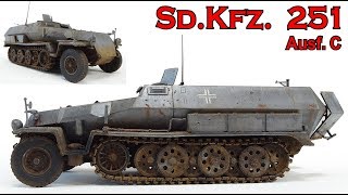 Bemalung vom Schützenpanzerwagen SdKfz 251Hanomag 135 english subtitle [upl. by Ocirled954]