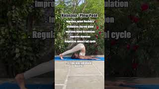 Halasana Plow Pose Benefits yoga yogaflow yogapractice consistency yogadaily health selfcare [upl. by Enyalb]