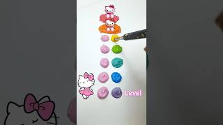 Hello Kitty color change colormixing color mixing art painting [upl. by Dunton365]