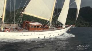 Classic Yacht quotSincerityquot Sailing off St Lucia [upl. by Ecienal]