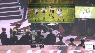 BTS  Seventeen REACTION TO GFRIEND STAGE Time for the moon night Sunrise190115 [upl. by Noruq]