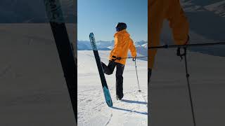 How to 180 Lead Tail Grab on Skis  shorts [upl. by Klingel]