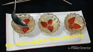 DIY Strawberry  Raindrop Cake  Monster Kids  স্টবেরি জেলি কেক  Sabinas Kitchen [upl. by Ventura]