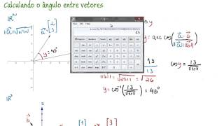 Como calcular o ângulo entre dois vetores [upl. by Lulita]