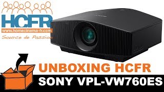 HCFR SONY VPLVW760ES unboxing [upl. by Rodie]