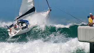 📛 VIDÉO DE DINGUE DE VOILIERS À CAPBRETON DANS UN OCÉAN DÉCHAÎNÉ 🌊😨Alexrolland [upl. by Dacey]