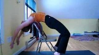 Urdhva Dhanurasana Instructional Series 2  chair as prop [upl. by Ronel]