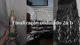 Como FINALIZAR cabelo ONDULADO 2AB  Finalização rapida fácil e simples 🫶🏻 [upl. by Aoht318]