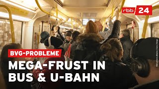 BVG Übervolle Züge und Busse sorgen für Frust bei Fahrgästen [upl. by Dannica247]