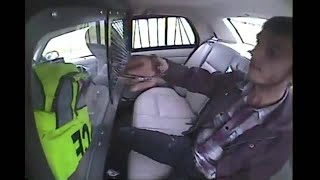 VIDEO Police car flips during crash with prisoner inside [upl. by Vanhomrigh]