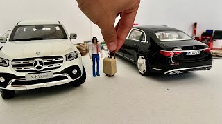 118 Scale Diecast Model MercedesBenz XClass Vs S680 Maybach Cars Facing  Car Review  Automobile [upl. by Nyltiac172]