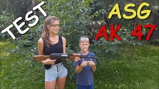 Test karabinu na kulki AK47 Kalasznikow ASG Cybergun [upl. by Aicat]