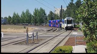 Type 1 and 2 LRVs at Cascades Station Portland Oregon [upl. by Aileda379]