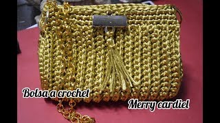 COMO TEJER BOLSA A CROCHET DORADA [upl. by Walke401]