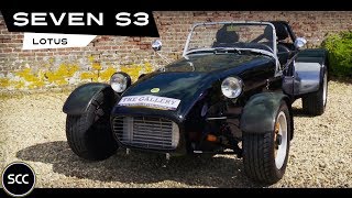 LOTUS SEVEN S3 1972  Modest test drive  Engine sound  SCC TV [upl. by Akym514]