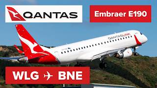 Flight Review  Qantas Embraer E190 Wellington WLG  Brisbane BNE QF356 VHUZK [upl. by Asirrac]