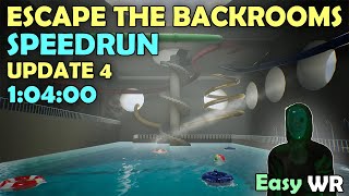 Escape The Backrooms Solo Speedrun  UPDATE 4  10400 FWR [upl. by Ajiam877]