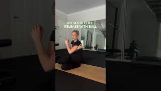 How To Release Rotator Cuff Muscle With Massage Ball [upl. by Fisken458]