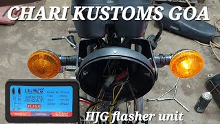 side light flasher for bikes n scooters chari kustoms goa Yamaha [upl. by Anikat]