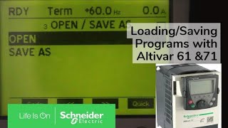 Schneider Altivar 71 Drive parameter Copy and paste parameter settings [upl. by Wasserman470]