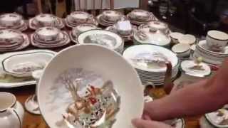 Antique China Spode Fox Hunt hunting by Herring [upl. by Jarred]