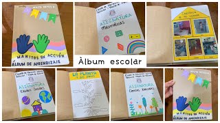 Como hacer un ÁLBUM ESCOLAR  Hecho a mano  Manitos en acción [upl. by Eglantine465]