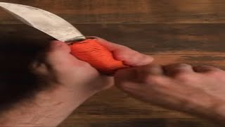 How to PARACORD handlewrap a knife [upl. by Imoyn]