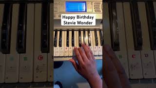 Happy Birthday by Stevie Wonder pianotutorial ￼ pianolession drking watchandplaythepiano [upl. by Laspisa486]