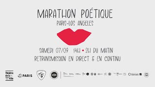 Marathon poétique Paris  Los Angeles en Direct  Live [upl. by Maury]