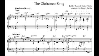 The Christmas Song Chestnuts Roasting On An Open Fire Arranged for solo piano with music sheet [upl. by Nelson657]