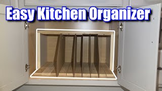 Adding Vertical Dividers in a Kitchen Cabinet [upl. by Pokorny]