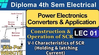 Construction amp Working of SCR Power Electronics Converters amp Application Diploma 4th Sem EE  2024 [upl. by Enenej]