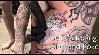 How I Tattoo Myself at Home  Stick amp Poke Sleeve [upl. by Yslehc]