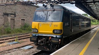 Caledonian Sleeper Class 92 at Perth  120623 [upl. by Rovit]