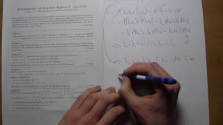 Klausur 1 Lineare Algebra I Aufgabe 1 [upl. by Megargee]