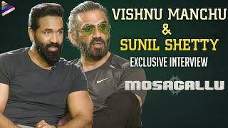 Manchu Vishnu amp Suniel Shetty Exclusive Interview  Mosagallu Telugu Movie  Kajal Aggarwal [upl. by Nasaj]