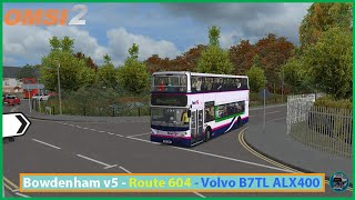 Omsi 2 UK Bowdenham v5  School Bus Route 604  Volvo B7TL ALX400  Bus Simulator [upl. by Torruella]