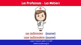 Profession in French with Masculine and Feminine  Job Professions Occupations in French [upl. by Guidotti]