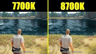 PUBG 8700K 45 GHz Vs 7700K 45 GHz GTX 1080 TI Frame Rate Comparison [upl. by Yahsel70]