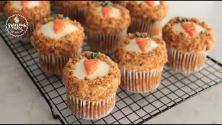 Adorable Eggless Moist Carrot Cupcakes for Easter [upl. by Ervin]