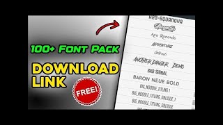 100 Font Pack 2024  Download FREE  Best fonts [upl. by Ringsmuth]