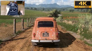 Forza Horizon 5  RENAULT 4L  Test Drive amp Restoration with THRUSTMASTER TSXW  TH8A  4K [upl. by Acinomahs661]