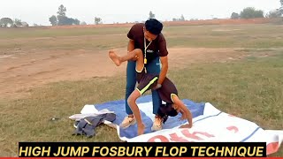 High Jump Practice Fosbury Flop Technique  Full flexibility Body Exercise  MINU COACH [upl. by Anawad]