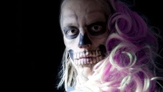 ▽Lady Gaga Born This Way Skeleton Makeup△ Sire Sasa tutorial 47 [upl. by Michelle]