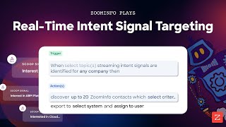 Realtime Intent Signal Targeting  Demo  ZoomInfo Plays [upl. by Eisned]