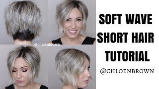 SOFT WAVES HAIR TUTORIAL  Short Hair [upl. by Zelma]