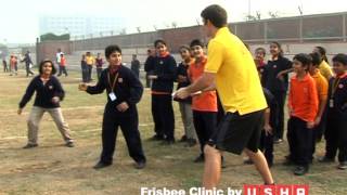 Frisbee Clinic at Step by Step School in Noida by Usha [upl. by Irmine353]