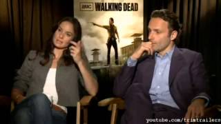 The Walking Dead Season 3 stars  Rick Grimes amp Lori Grimes interview HD [upl. by Olivier391]