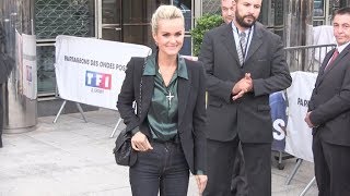 Laeticia Hallyday promotes Johnny last album at TF1 in Paris [upl. by Yrol392]